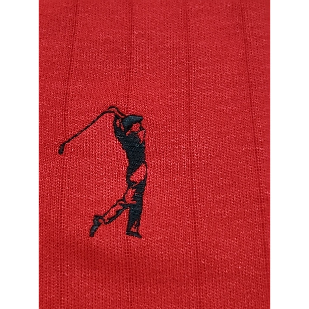 Pinnacle Golf Vest XL w/Golfer Logo ~ 100% Acrylic MADE IN USA Vtg Red